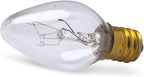 lumenivo 7 Watt Night Light Bulbs for Electric Window Candle Lamps, Salt Lamps, Christmas Villages, and Chandeliers E12 Candelabra Base C7 Light Bulbs - Clear – 120V - 8 Pack