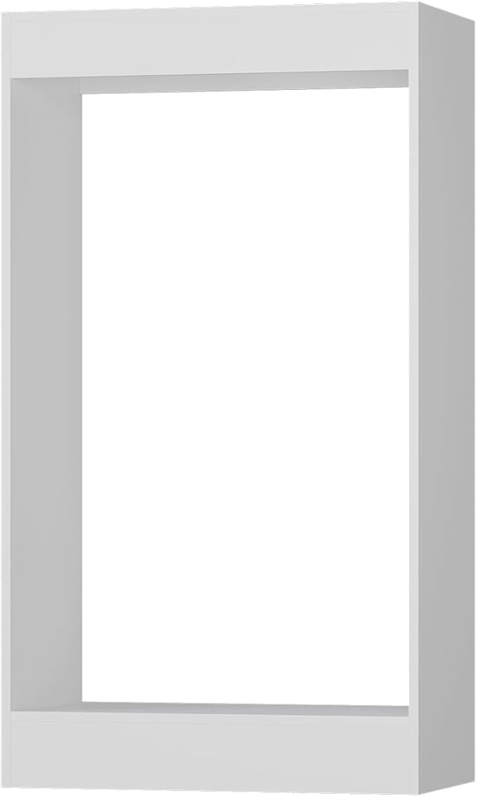 Double Hanging Closet Unit, Modular Closet System, Wood Closet System Organizer with Storage for Walk in Closets, Clothing Rack Wardrobe Closet for Hanging Clothes, Bedroom, White, 28.5" W