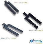 Stack Shim Combo # 2, 416 Pcs., Diferent Sizes, Black Color, Made in USA, Levelers for Windows and Doors, Flat, Spacer, Stackshim, Free and Quick Delivery from USA, BFSEALS