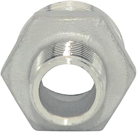 1" x 1/2" Male Threaded Reducing Nipple Fitting/Adapter,Stainless Steel SS304 NPT Pipe Hex Reducer
