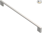 Alzassbg 5 Pack Brushed Satin Nickel Cabinet Pulls, 11-1/3 Inch(288mm) Hole Centers Rectangle Cabinet Handles Kitchen Pulls for Drawers and Cabinets AL3051SN