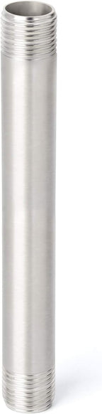 TAISHER 2PCS Stainless Steel Pipe Fittings, 1/2" NPT x 1/2" NPT Male Threaded, 8" Length Nipple Cast Pipe