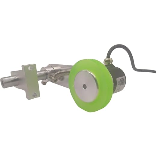 2PCS Industrial Encoder Meter Measuring Roller Rubber Wheel Wear-Resistant Non-Slip Polyurethane Synchronizer Wheel for Rotary Encoder (New Perimeter 200mm(Hole Diameter 6mm))