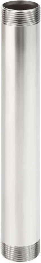 TAISHER 1PCS Stainless Steel Pipe Fittings, 2" NPT Male x 2" NPT Male Threaded, 10" Length Nipple Cast Pipe