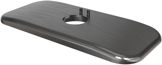 Bradley Trim Plate Assembly for Verge Faucet, 4" Center Connection, Replacement Kit for Crestt, Metro, Linea and Zen Series Verge Faucets, Brushed Black Stainless Steel