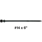 Jake Sales #14 X 6 Heavy Duty Black Timber/Log/Landscaping Wood Screws - Exterior Coated Heavy Duty Screws. 1 x Full Box - 550 Screws