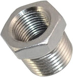 1/2" Male NPT to 3/8" Female NPT Female Reducing/Reducer Bushing Pipe Fitting,Adapter,Stainless Steel SS 304 Hex Bushing