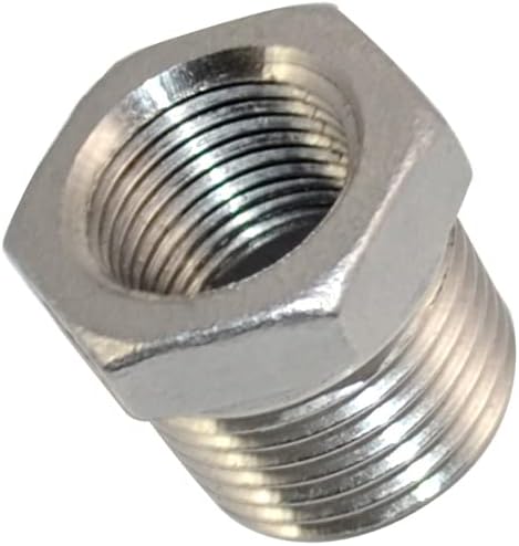 1/2" Male NPT to 3/8" Female NPT Female Reducing/Reducer Bushing Pipe Fitting,Adapter,Stainless Steel SS 304 Hex Bushing