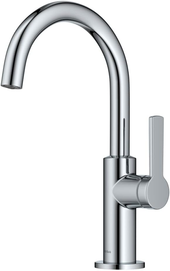 Kraus Oletto Single Handle Kitchen Bar Faucet in Chrome, Kitchen Sink Faucets, KPF-2822CH