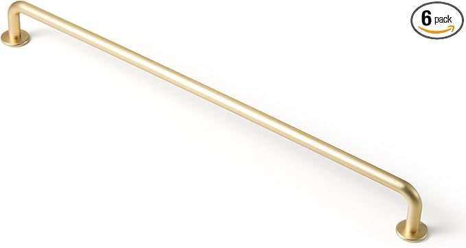 Goo-Ki 12.6"(320mm) c-c Champagne Bronze Cabinet Handle Drawer Pulls Zinc Alloy Kitchen Hardware - 6 Pack Modern Bar Pull Handles for Cupboard Wardrobe,9338UBR-320