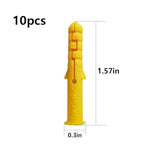 (274 pcs) Plastic Drywall Wall Anchors Kit with Screws， Concrete Screw kit Wall Anchor Set Suitable for Brick and Cement Walls