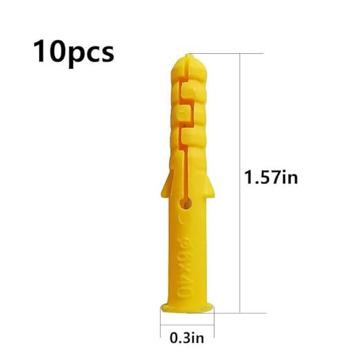 (274 pcs) Plastic Drywall Wall Anchors Kit with Screws， Concrete Screw kit Wall Anchor Set Suitable for Brick and Cement Walls