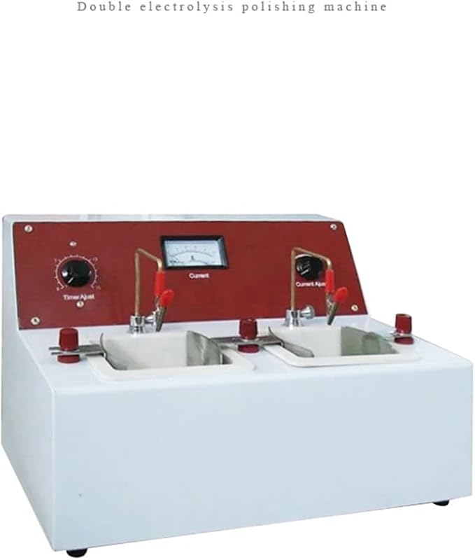 Double Electrolysis Polishing Machine, 800ML, 110V, Dual Groove, Two Water Bath, Dental Casting, Metal, Polisher