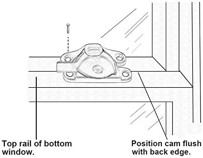 QCAA Zinc Die Cast Window Sash Lock, 2-7/16", Oil Rubbed Bronze, 4 Pack