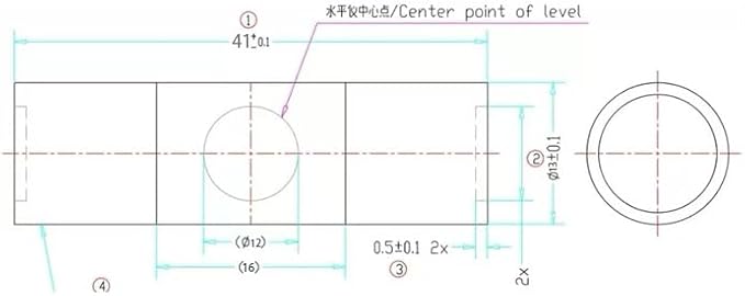 JYK Mini Cylindrical Level 10pcs, 13x41mm Small Horizontal Bubble Levels - Bubble Spirit Level Measuring Tools for Construction, DIY, and Layout