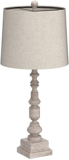 Oneach 27.75" Vintage Farmhouse USB Table Lamps Set of 2 for Living Room Bedroom Traditional Bedside Nightstand Lamp with Dual USB Port Resin Table Lamp with Rotary Switch for Living Room Bedroom