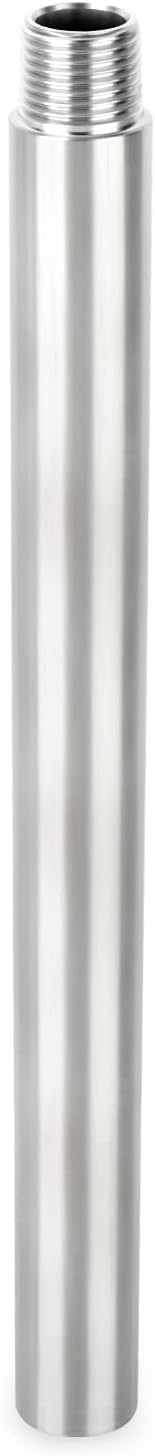 TAISHER 1PCS Stainless Steel Pipe Fittings, 1" NPT Male x 1" NPT Female Threaded, 12" Length Nipple Cast Pipe