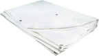 Mytee Products 6' x 8' White Canvas Tarp 12oz - Water Resistant & Breathable - Heavy Duty Tarps - Multipurpose Tarpaulin Cover for Camping Tent