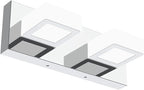 Ralbay Modern LED Vanity Light 2 Light Acrylic Stainless Steel for Bathroom Vanity Lighting Fixtures Cool White 6000K
