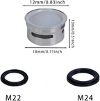 LYWBYZ Faucet Areator,10Pcs Flow Restrictor Plug-In Faucet Aerator Replacement Parts,For Bathroom or Kitchen Sink