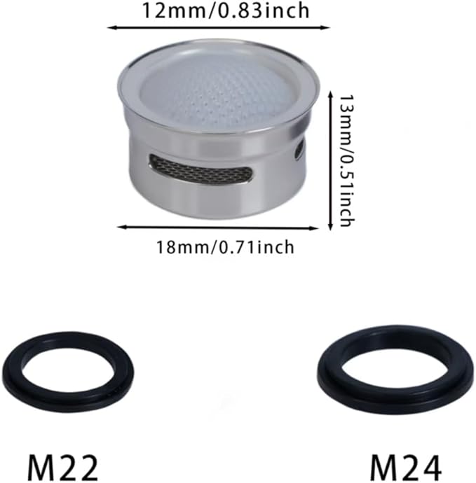 LYWBYZ Faucet Areator,10Pcs Flow Restrictor Plug-In Faucet Aerator Replacement Parts,For Bathroom or Kitchen Sink