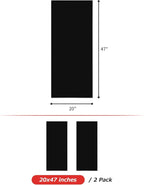 Matace 2 Pack 20x47 Inch Long Fireproof Welding Blanket & Pad, 5mm Thickened Fire Resistant Carbon Felt Cloth, Flame Retardant Fabric, Heat Shield for Soldering, Firepit, Grill Cover, Smoker, Black