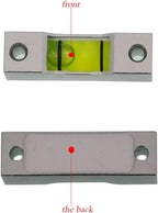 Aluminum alloy small bar level, square horizontal bubble, water level ruler, installation hole adjustable head (35 * 8 * 8mm)