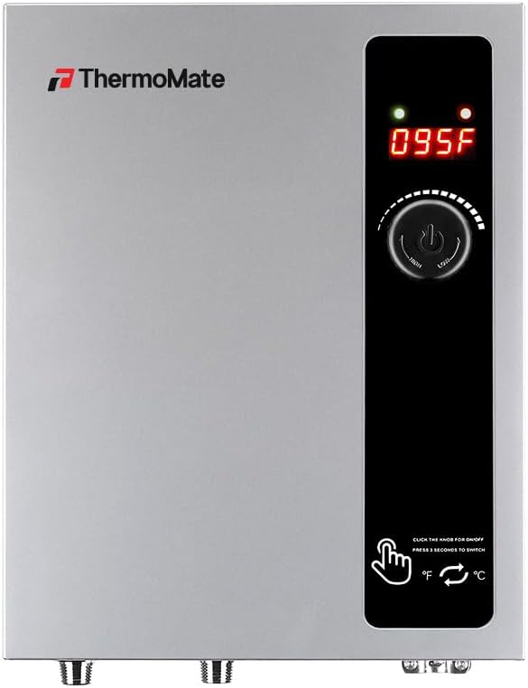 ThermoMate Electric Tankless Water Heater, 11kW 208~240 Volt, On Demand Instant Hot Water Heater, Self Modulating Energy Saving, Save Space, 2.15GPM at 35°F Rise