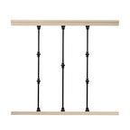 Adjustable Angle Connectors with Satin Black Shoes: 100 Connectors 100 Flat (for Installing 1/2” Metal Balusters)