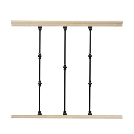 Adjustable Angle Connectors with Satin Black Shoes: 100 Connectors 100 Flat (for Installing 1/2” Metal Balusters)