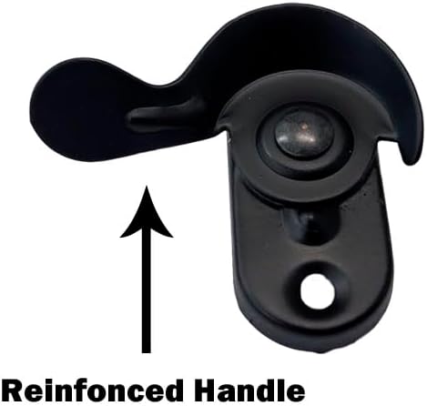 QCAA Steel Window Sash Lock, CTC 2", Matte Black, 8 Pack, Made in Taiwan