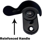 QCAA Steel Window Sash Lock, CTC 2", Matte Black, 4 Pack, Made in Taiwan