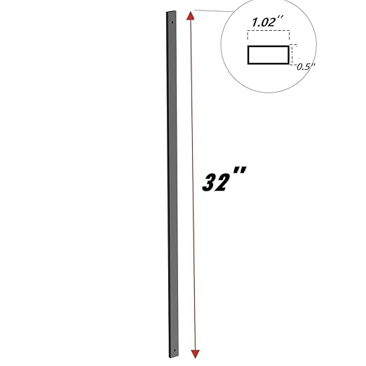 60 Pack Deck Balusters 32.25 Inch Rectangle Deck Railing Balusters with End Caps & Stainless Screws, Outdoor Face Mount Metal Spindles for Porch Stair