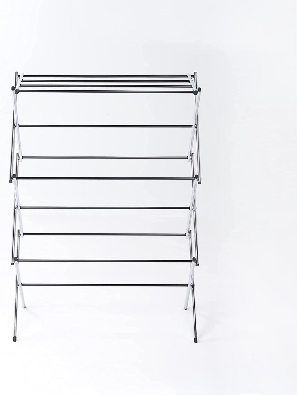 Displays By Jack Portable Collapsible Clothing Dryer Rack, Foldable Drying Rack for Clothes, Lingerie, Towels, Linens, Laundry Home Apartment Must Haves, Metal Chrome Finish