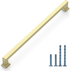 10 Pack 10"(256mm) Brushed Gold Cabinet Pulls Kitchen Cabinet Handles Gold Drawer Pulls Cupboard Hardware for Cabinets