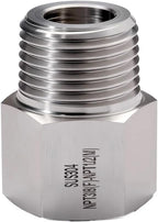 2 pieces Npt3/8 Female to Npt1/2 Male Reducer,3/8-1/2Water pipe Adapter,Reducer Adapter，Fabricate of 304 Stainless Steel