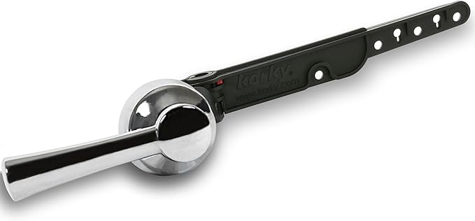 Korky 6054BP StrongARM Tank Lever Universal to Fit Front Angled Side Left and Right Mount Toilets, Chrome, Simple Style