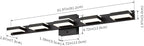 mirrea 32" Black Vanity Lights for Bathroom 5 Light Vanity Lighting Fixtures for Mirror 3 CCT Adjustable LED Vanity Light