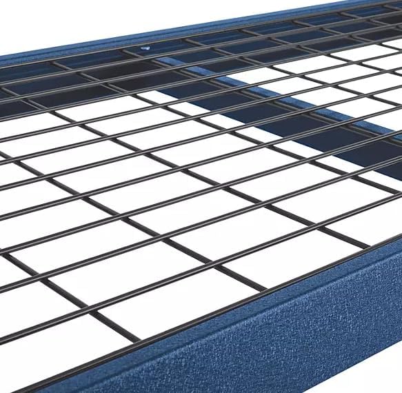 Heavy Duty Member Mark 4-Shelf Industrial Storage Rack, 77" W x 24" D x 72" H (Blue, 1 Pack)