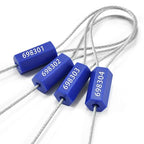 1000 pcs Tamper Proof Security Cable Wire Seals Numbered Padlock Pull-Tite Security Tag Straps for Trailers, Cargo, Truck (Blue)