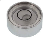 Mini Metal universal horizontal bubble water level balance bubble level round 20x10mm (silvery white）