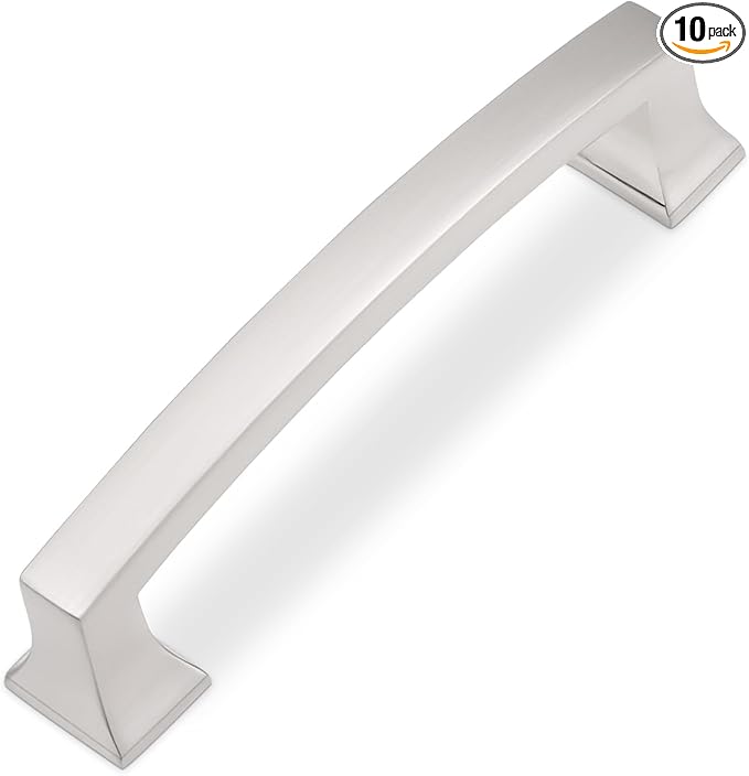 COTYKILEY 10 Pack 3.75 Inch(96mm) Brushed Satin Nickel Cabinet Handles Kitchen Cabinet Pulls Cabinet Door Handles Kitchen Cabinet Hardware