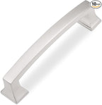 COTYKILEY 10 Pack 3.75 Inch(96mm) Brushed Satin Nickel Cabinet Handles Kitchen Cabinet Pulls Cabinet Door Handles Kitchen Cabinet Hardware