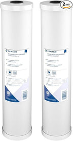 Pentair Pentek RFC-20BB Big Blue Carbon Water Filter, 20-Inch, Whole House Heavy Duty Radial Flow Carbon Replacement Cartridge with Granular Activated (GAC) Filter, 20" x 4.5", 25 Micron