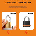 4 Digit Heavy Duty Combination Lock, Weatherproof Combo Padlock for Outdoor Use – Suitable for Sheds, Fences, Gates, Hasps & Storage Units，6 Pack (Matte Black)