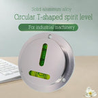 Metal flange circular horizontal bubble T-shaped XY axis bidirectional level, 90mm diameter metal level with mounting hole (Acrylic foam)