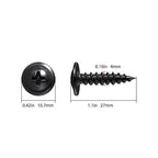 (250 pcs)#8×1" Black Truss Head Wood Screws Quick Metal Self Tapping Zinc Oxide