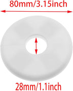 2 Pack Wall Split Flange ABS Round Escutcheon Plate for 1.0"/ 26mm Diameter Pipe Faucet Decoration Accessories (White)