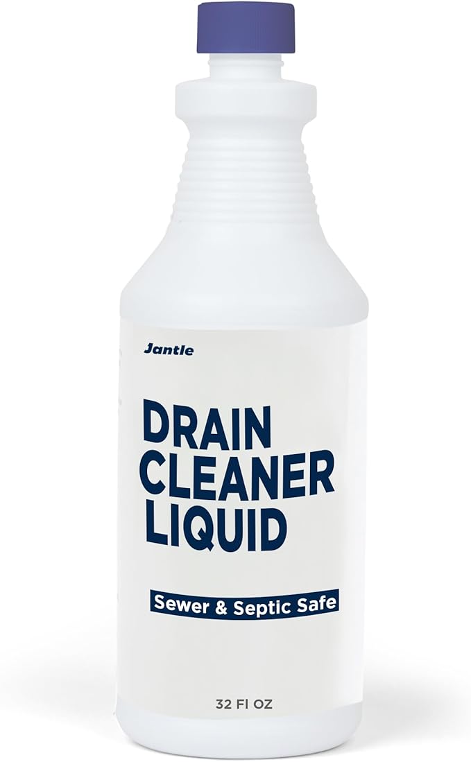 Drain Cleaner Liquid, Drain Clog Remover, 12 PK (32 Oz Per Bottle), Shower Drain Cleaner Hair Clog Removal - Plumbing & Septic Safe - Breaks Down Grease, Paper, Fat, Oil - Easy to use - 6 Pack