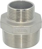 2" Male NPT to 1-1/4" Female NPT Female Reducing/Reducer Bushing Pipe Fitting,Adapter,Stainless Steel SS 304 Hex Bushing